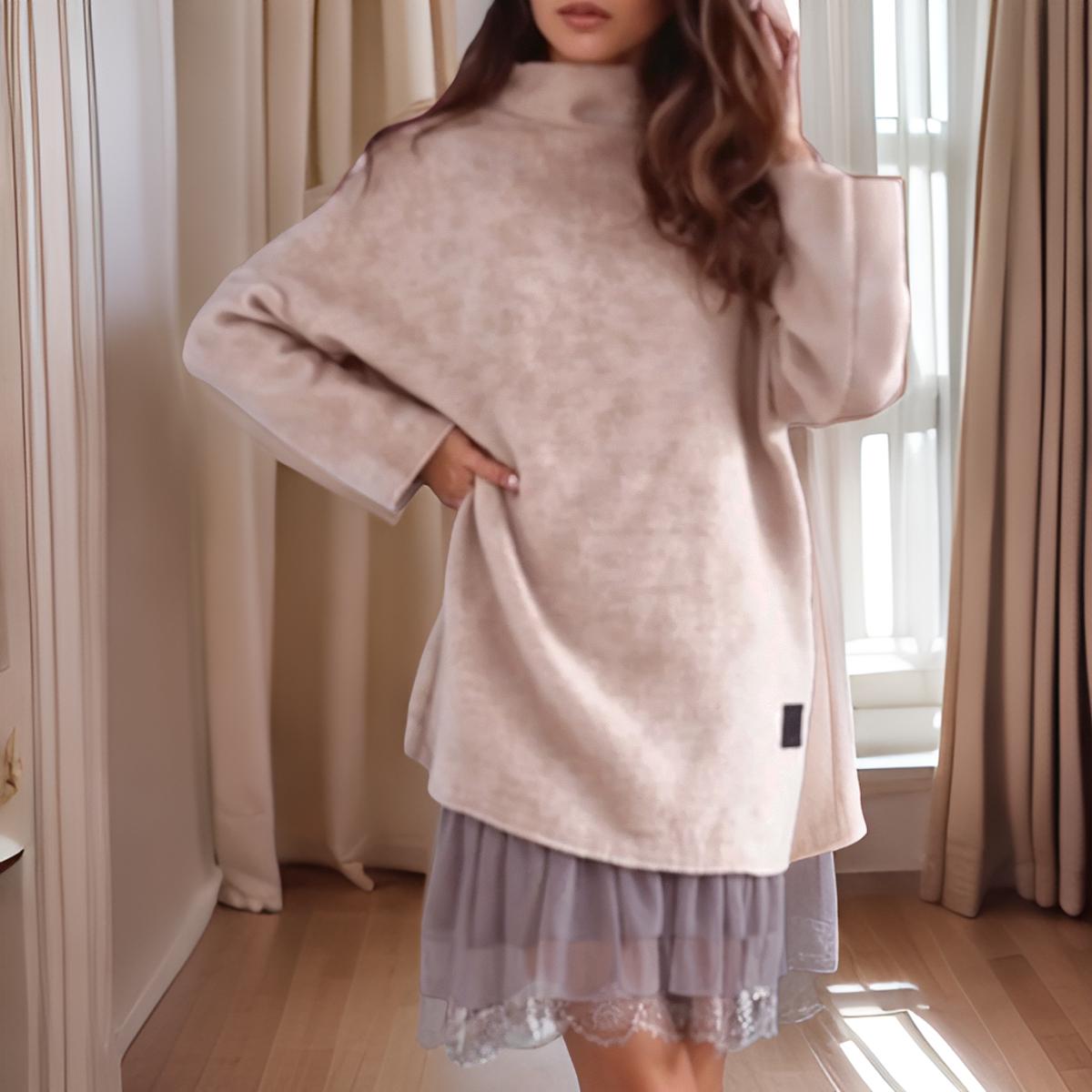 Meya – Twee-delige set met tule jurk en warme trui