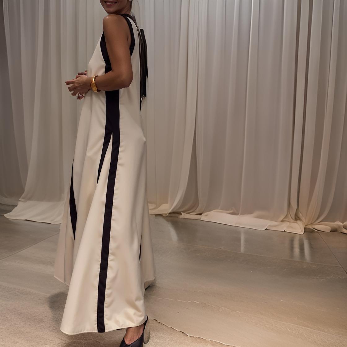 Celeste - Elegante mouwloze gekleurde maxi jurk