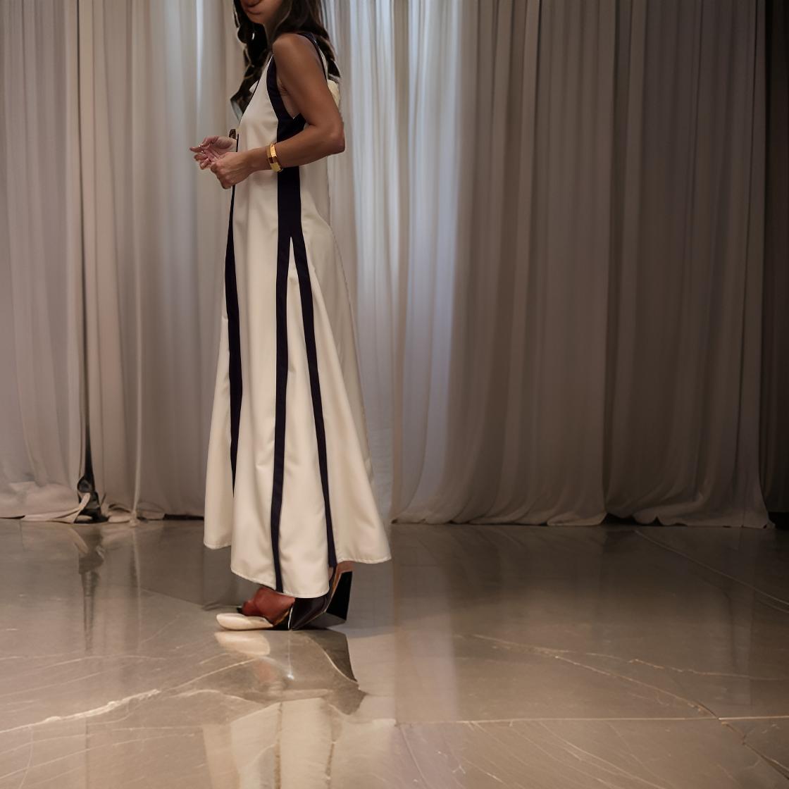 Celeste - Elegante mouwloze gekleurde maxi jurk