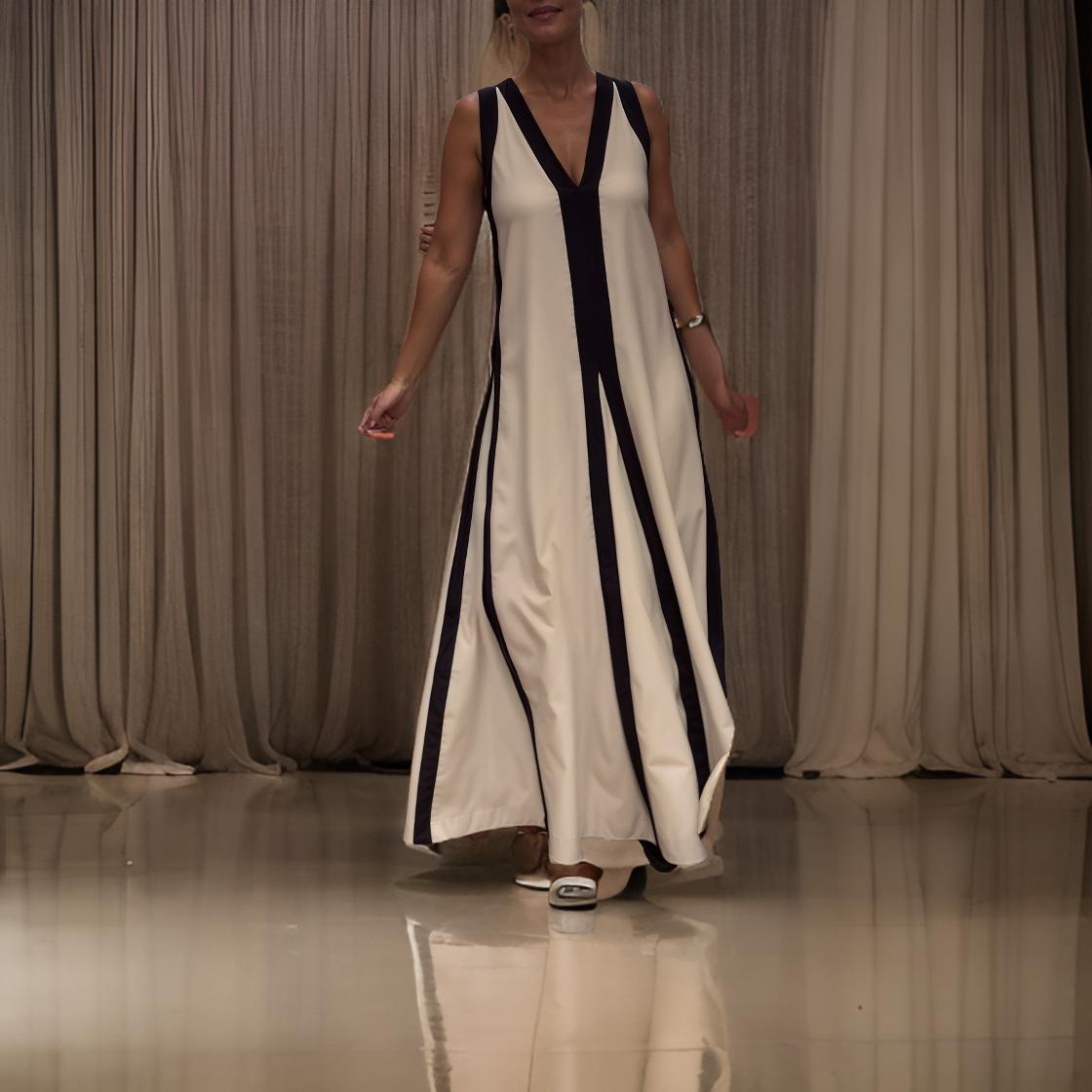 Celeste - Elegante mouwloze gekleurde maxi jurk