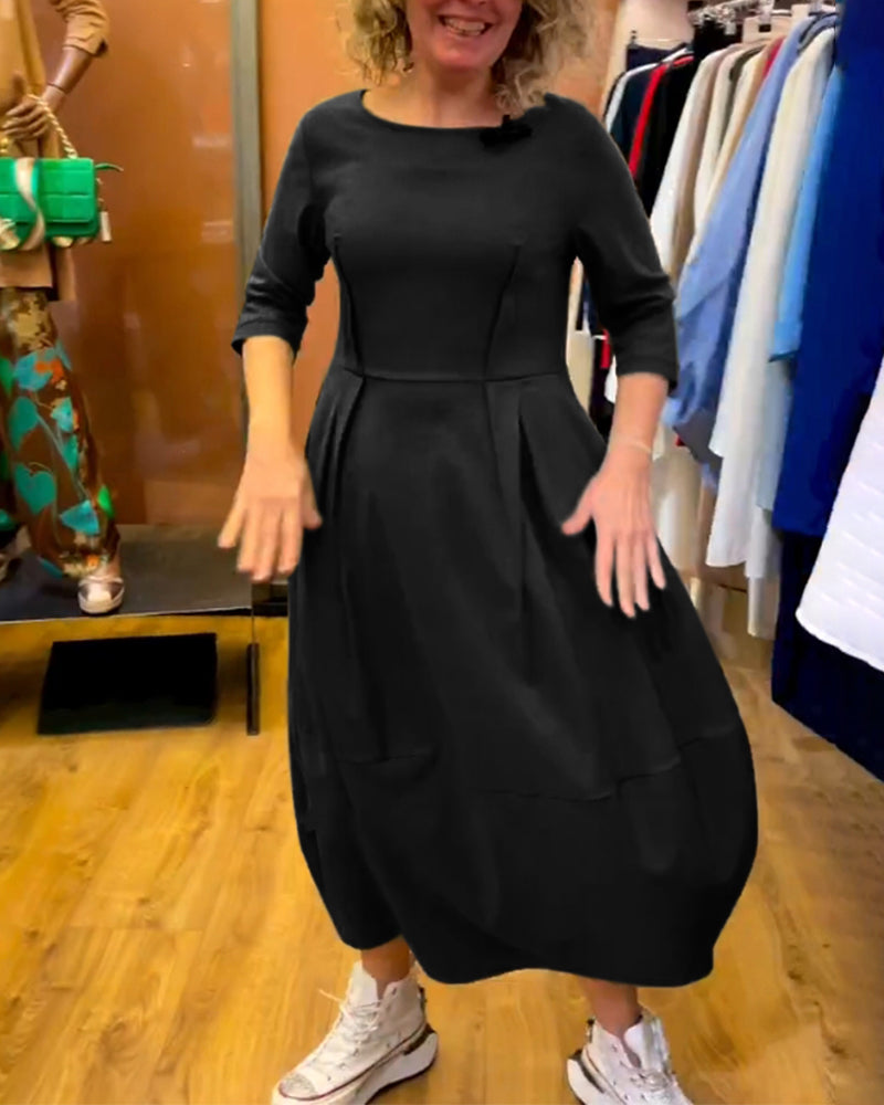 Grace - Olijfgroene gebreide jurk