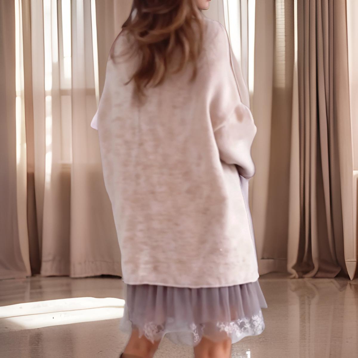 Meya – Twee-delige set met tule jurk en warme trui