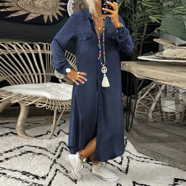 By Ziza - Elegante denim jurk