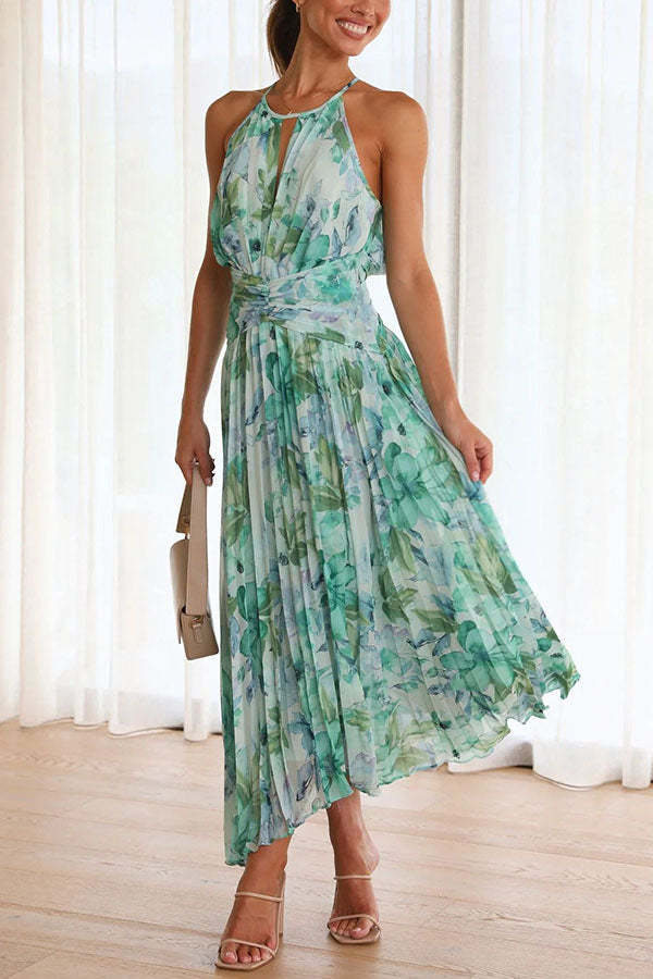 Bele's bloemen midi jurk