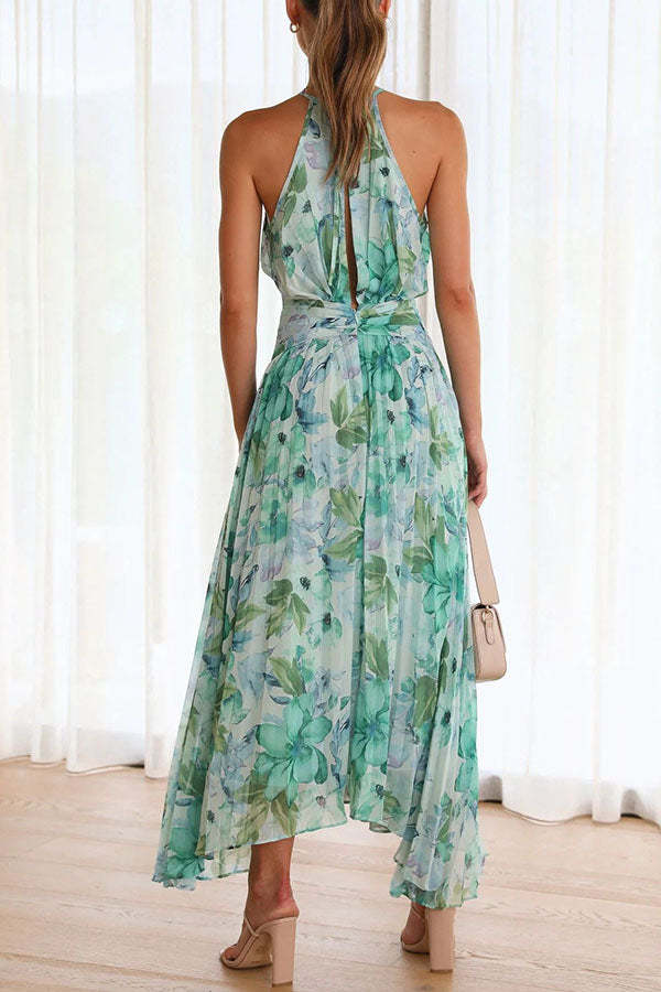 Bele's bloemen midi jurk
