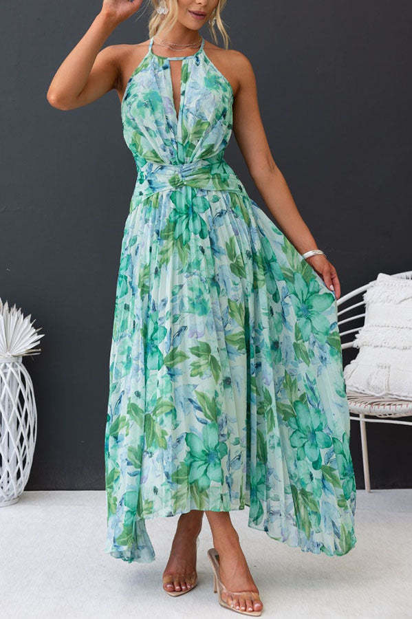 Bele's bloemen midi jurk