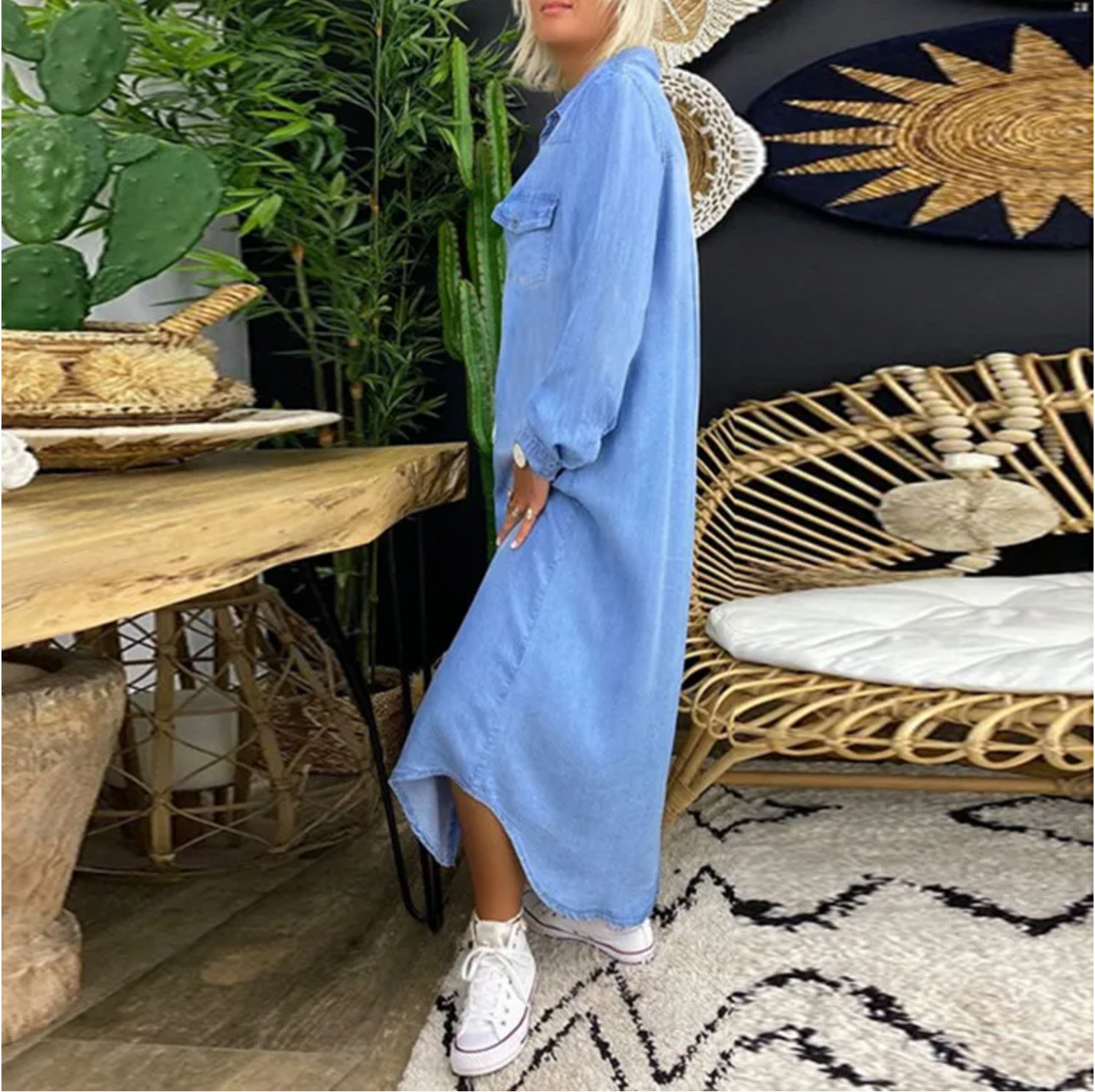 By Ziza - Elegante denim jurk