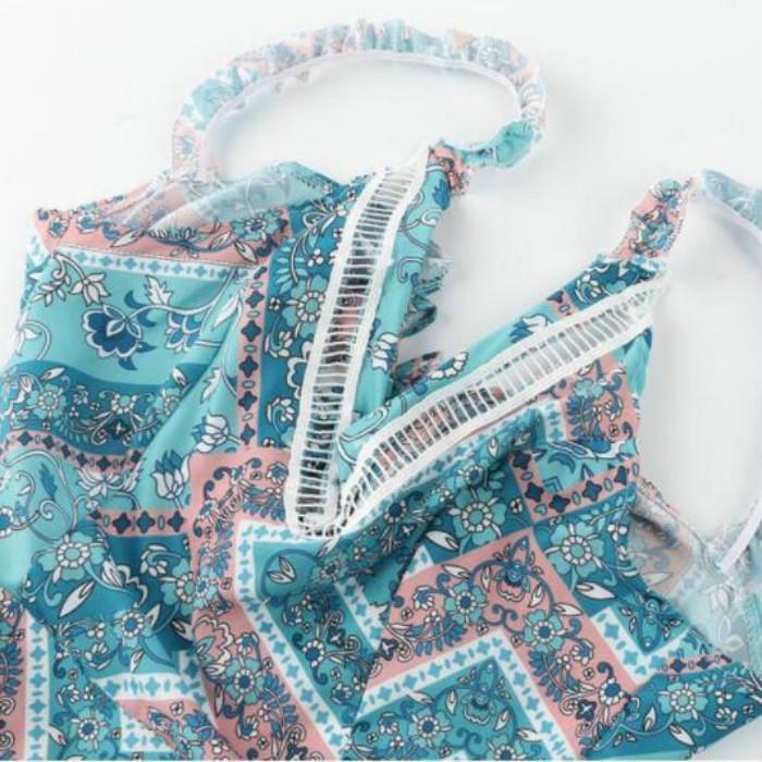 Vera - Verleidelijk vrouwelijke en subtiele maximalistische Boho stijl jurk