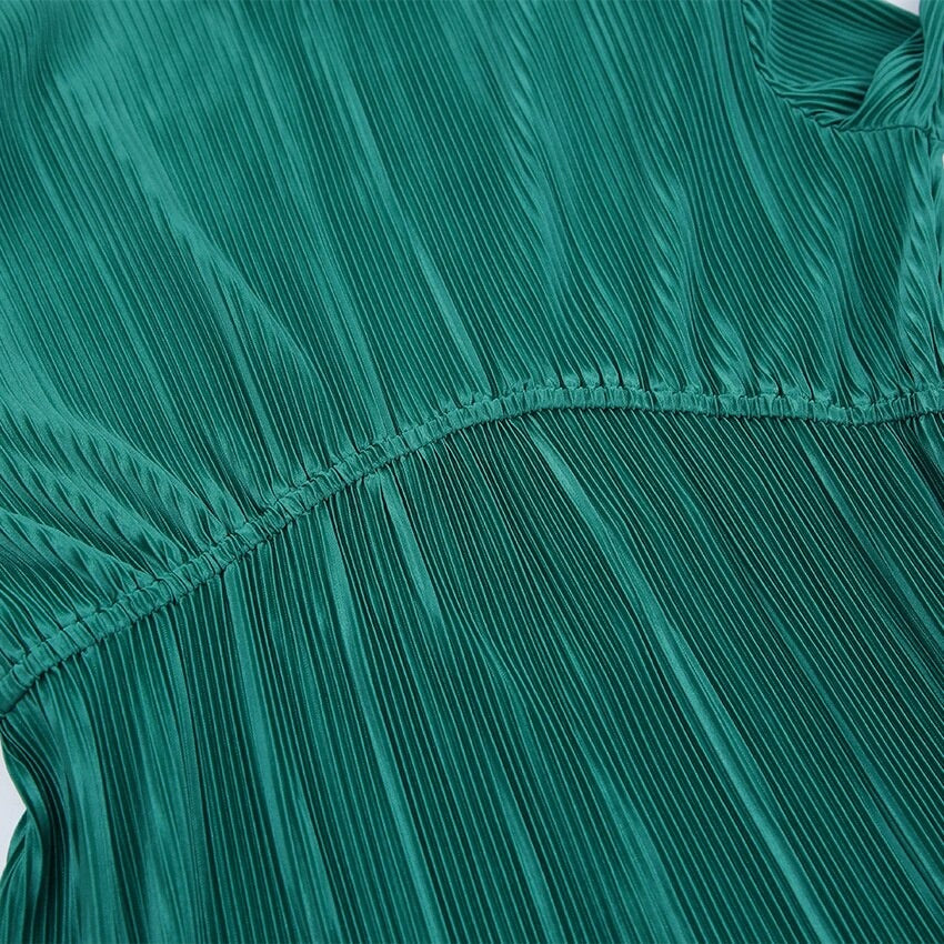 Stella - Plissé midi jurk