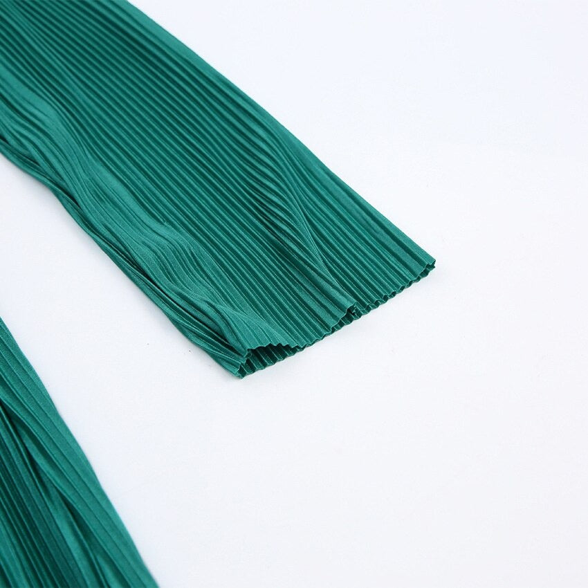 Stella - Plissé midi jurk