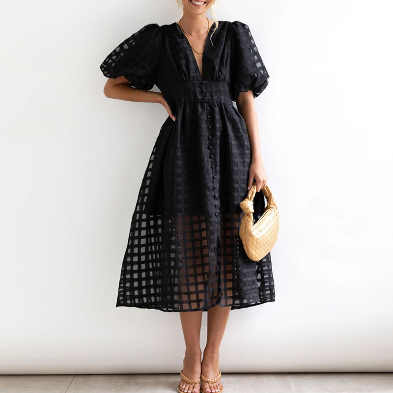 Domenica - Speelse zomer midi jurk