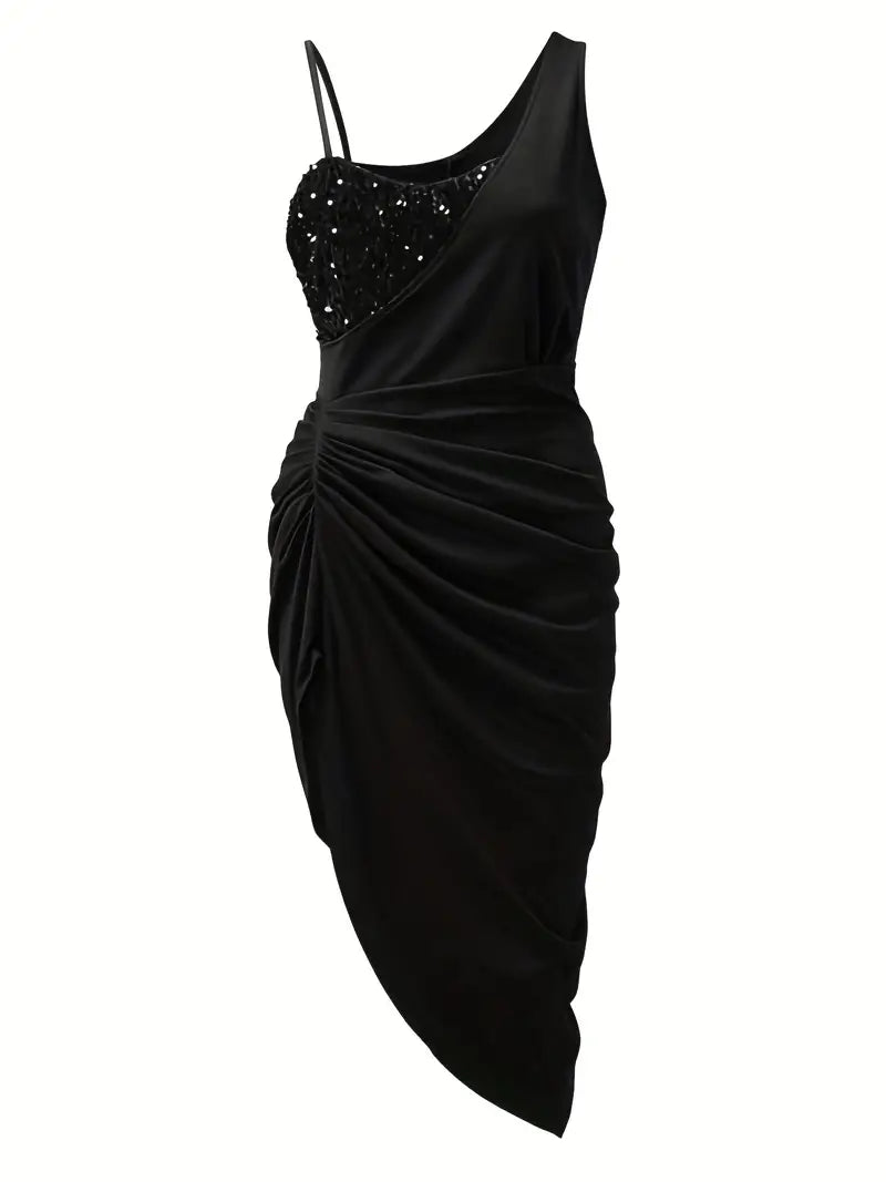 Evy - Elegante samengevoegde asymmetrische jurk