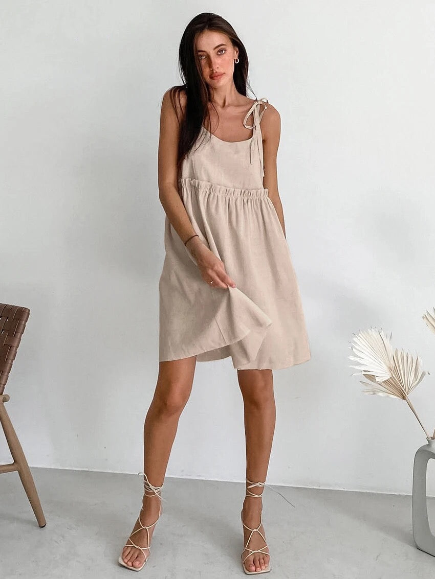 Helena - Mini jurk met empire-look en plooien
