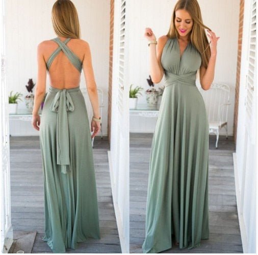 Evita - Universali maxi feestjurk met draping
