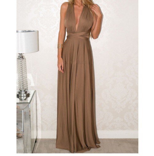 Evita - Universali maxi feestjurk met draping