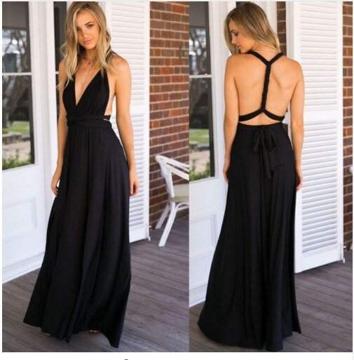 Evita - Universali maxi feestjurk met draping