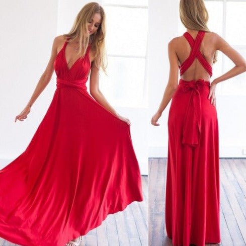 Evita - Universali maxi feestjurk met draping