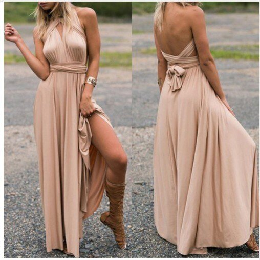Evita - Universali maxi feestjurk met draping