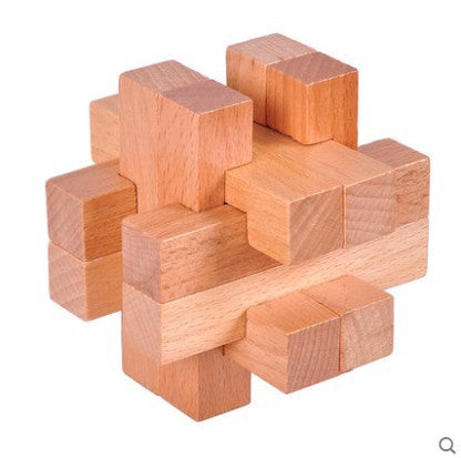 Houten 3D-puzzel – klassiek denkspel voor iedereen