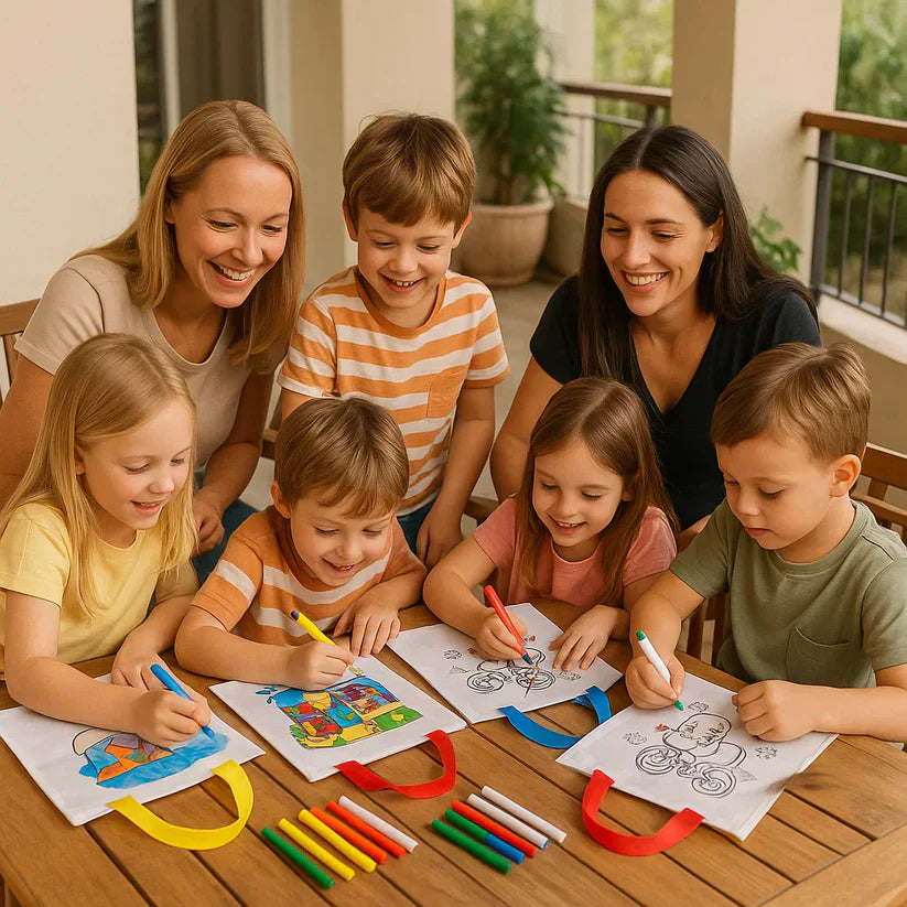 Creatieve kleur- en knutselset voor kinderen met stiften