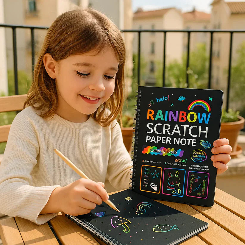 Magisch regenboog-kraspapier