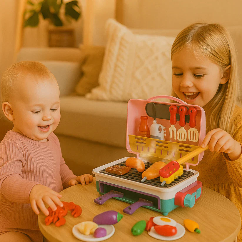 BBQ-grill – een kinderkookset met rookeffect en voedsel dat van kleur verandert