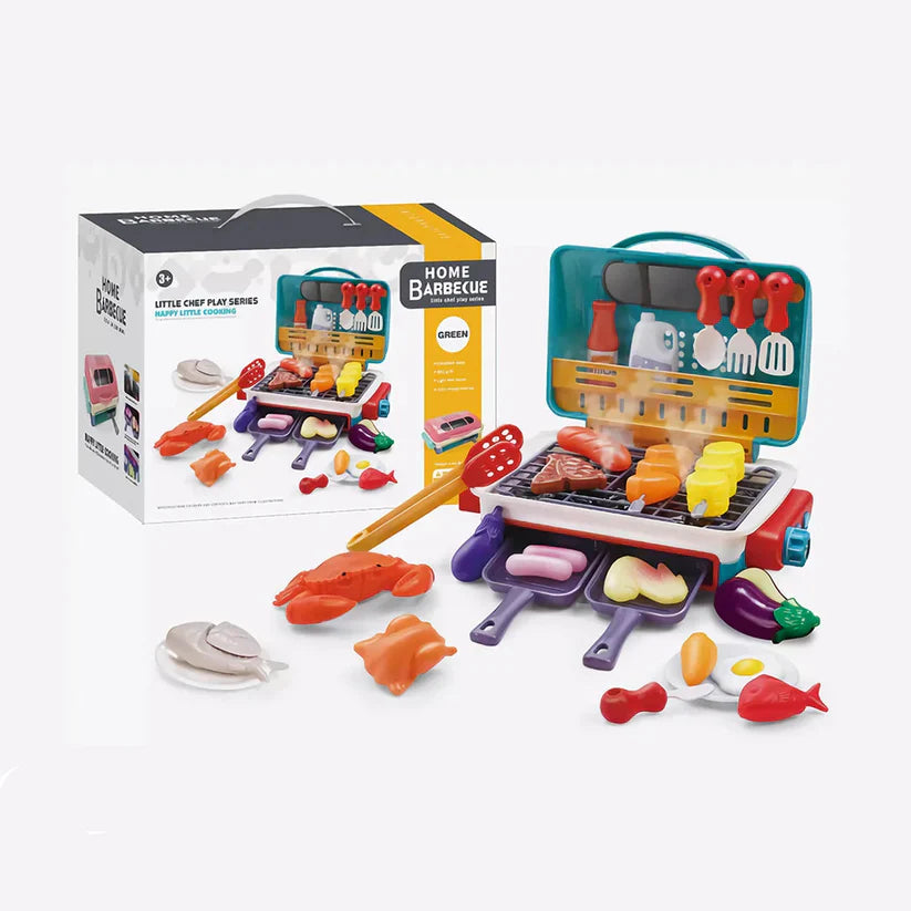 BBQ-grill – een kinderkookset met rookeffect en voedsel dat van kleur verandert