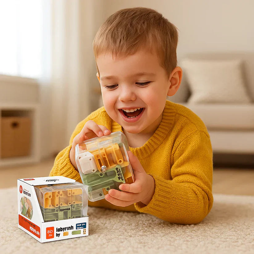 Logische puzzel “3D-doolhofkubus”