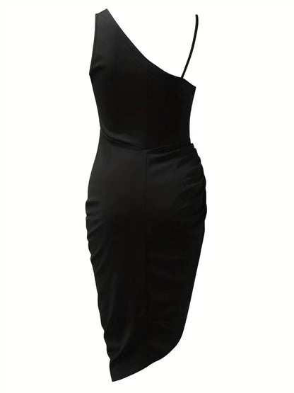 Evy - Elegante samengevoegde asymmetrische jurk