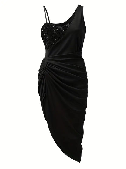 Evy - Elegante samengevoegde asymmetrische jurk
