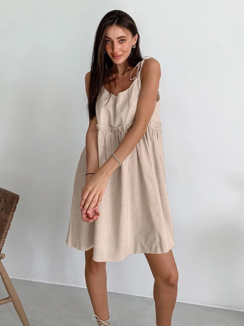 Helena - Mini jurk met empire-look en plooien