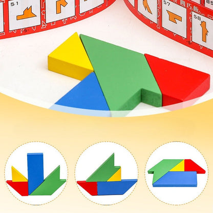 Houten T-vormige puzzel voor kinderen en volwassenen